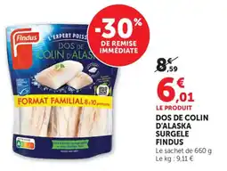Maximarché Dos de colin d'alaska surgele findus offre