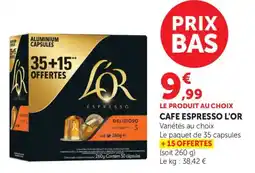 Maximarché Cafe espresso l'or offre