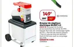 Weldom STERWINS Broyeur de végétaux électrique offre