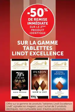 Maximarché Sur la gamme tablettes lindt excellence offre