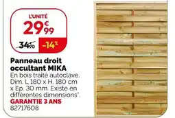 Weldom MIKA Panneau droit occultant offre