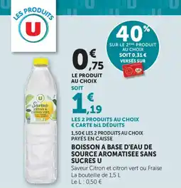 Maximarché Boisson a base d'eau de source aromatisee sans sucres u offre