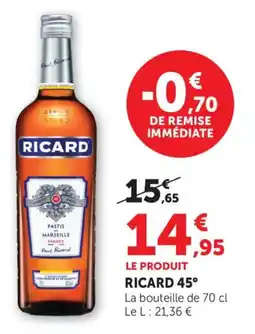 Maximarché Ricard 45° offre
