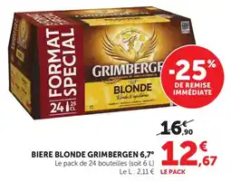 Maximarché Biere blonde grimbergen 6,7° offre