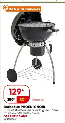Weldom NATERIAL Barbecue phoenix noir offre