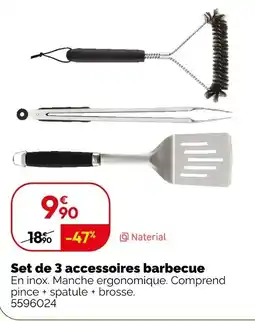 Weldom NATERIAL Set de 3 accessoires barbecue offre