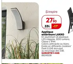 Weldom LAKKO Applique extérieure offre