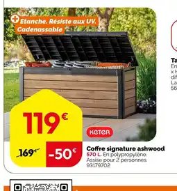 Weldom KETER Coffre signature ashwood offre