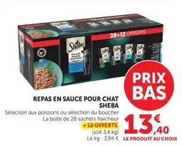 Maximarché Repas en sauce pour chat sheba offre