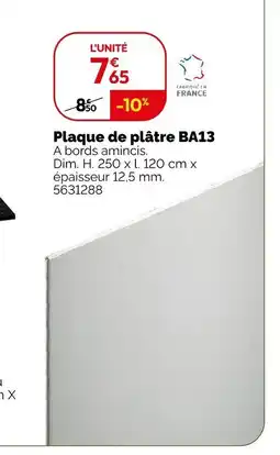 Weldom Plaque de plâtre BA13 offre