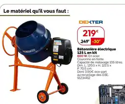 Weldom DEXTER Bétonnière électrique offre