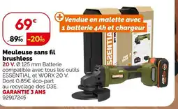 Weldom Meuleuse sans fil brushless offre