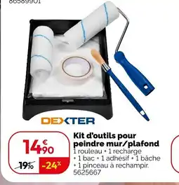 Weldom DEXTER Kit d'outils pour peindre mur/plafond offre