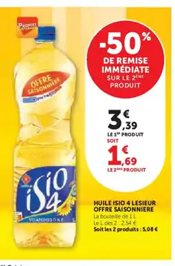 Hyper U Huile isio 4 lesieur offre saisonniere offre