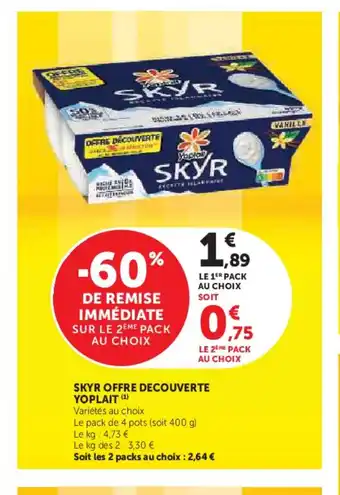 YOPLAIT Skyr offre decouverte