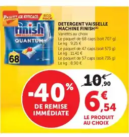 Hyper U FINISH Detergent vaisselle machine offre
