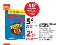 Hyper U KELLOGG'S Cereales tresor offre