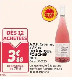 Promocash Dominique foucher - a.o.p. cabernet d'anjou offre