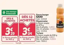 Promocash Burger - sauce offre