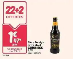 Promocash Guinness - bière foreign extra stout offre
