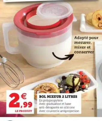 Hyper U Bol mixeur 2 Litres offre