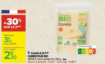 Carrefour Carrefour bio comté a.o.p. offre
