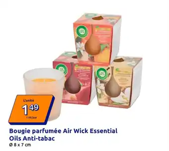 Bougie parfumée air wick essential oils anti-tabac