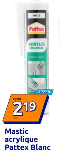 Action Mastic acrylique pattex blanc offre