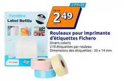 Action Rouleaux pour imprimante d'étiquettes fichero offre