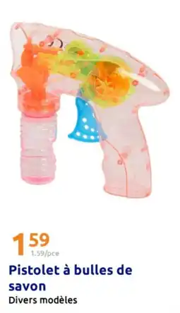 Action Pistolet à bulles de savon offre
