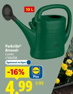 Lidl Parkside arrosoir offre