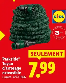 Lidl Parkside tuyau d'arrosage extensible offre