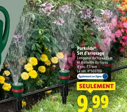 Lidl Parkside set d’arrosage offre