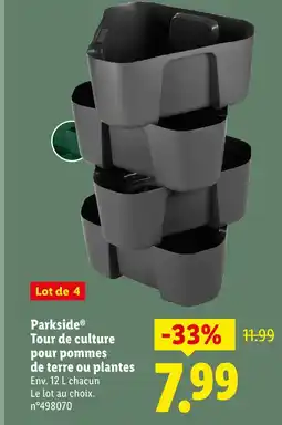 Lidl Parkside tour de culture pour pommes de terre ou plantes offre