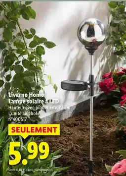 Lidl Livarno home lampe solaire à led offre