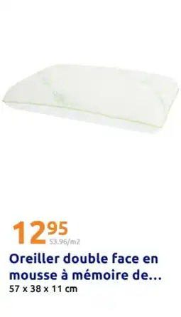 Action Oreiller double face en mousse à mémoire de offre