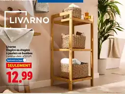 Lidl Livarno étagère ou étagère à paniers en bambou offre