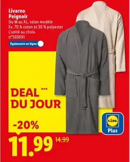 Lidl Livarno peignoir offre