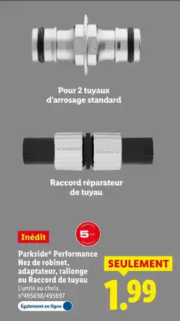 Lidl Parkside performance nez de robinet adaptateur, rallonge ou raccord de tuyau offre