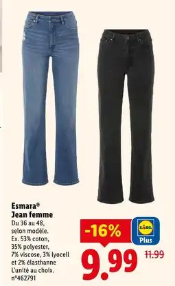 Lidl Esmara jean femme offre