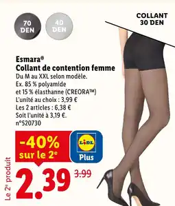Lidl Esmara collant de contention femme offre