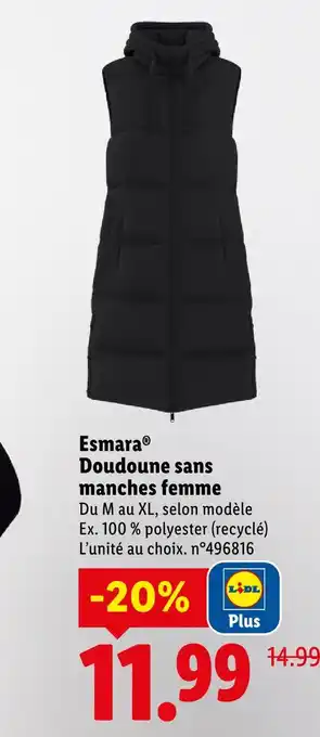 Esmara doudoune sans manches femme