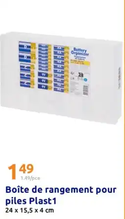Action Boîte de rangement pour piles plast1 offre