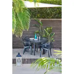 Carrefour Table fixe + fauteuil faro offre