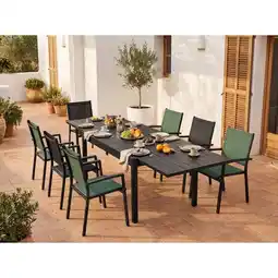 Carrefour Hyba table extensible + fauteuil sydney offre