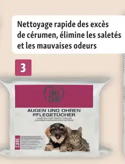 Maxi Zoo Take care lingettes pour yeux et oreilles offre