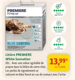 Maxi Zoo Premiere litière white sensation offre