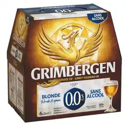 Carrefour Grimbergen bière d'abbaye sans alcool offre
