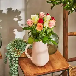 Carrefour Bouquet de 11 roses arlequin offre