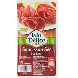 Carrefour Isla délice saucisson sec pur bœuf halal offre